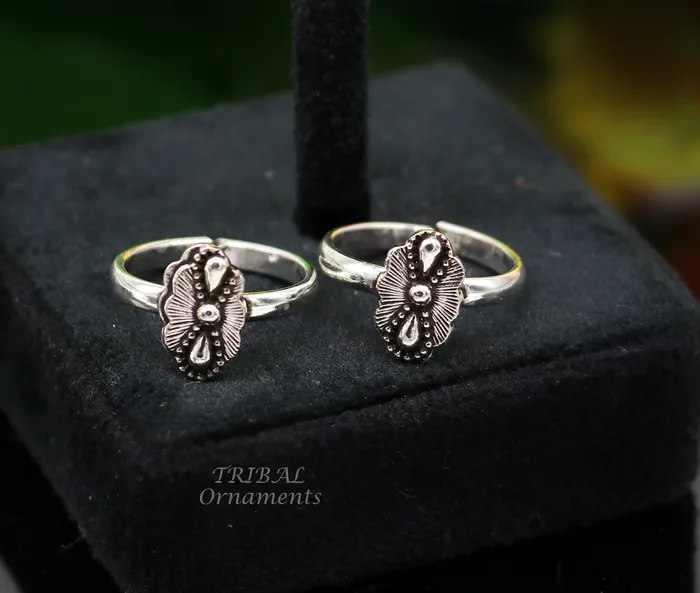 TRIBALORNAMENT Rings Amazing vintage design stylish 925 sterling silver brides gifting adjustable toe ring best wedding gift or daily use ethnic jewelry ytr56