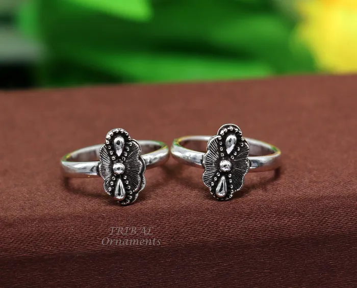 TRIBALORNAMENT Rings Amazing vintage design stylish 925 sterling silver brides gifting adjustable toe ring best wedding gift or daily use ethnic jewelry ytr56