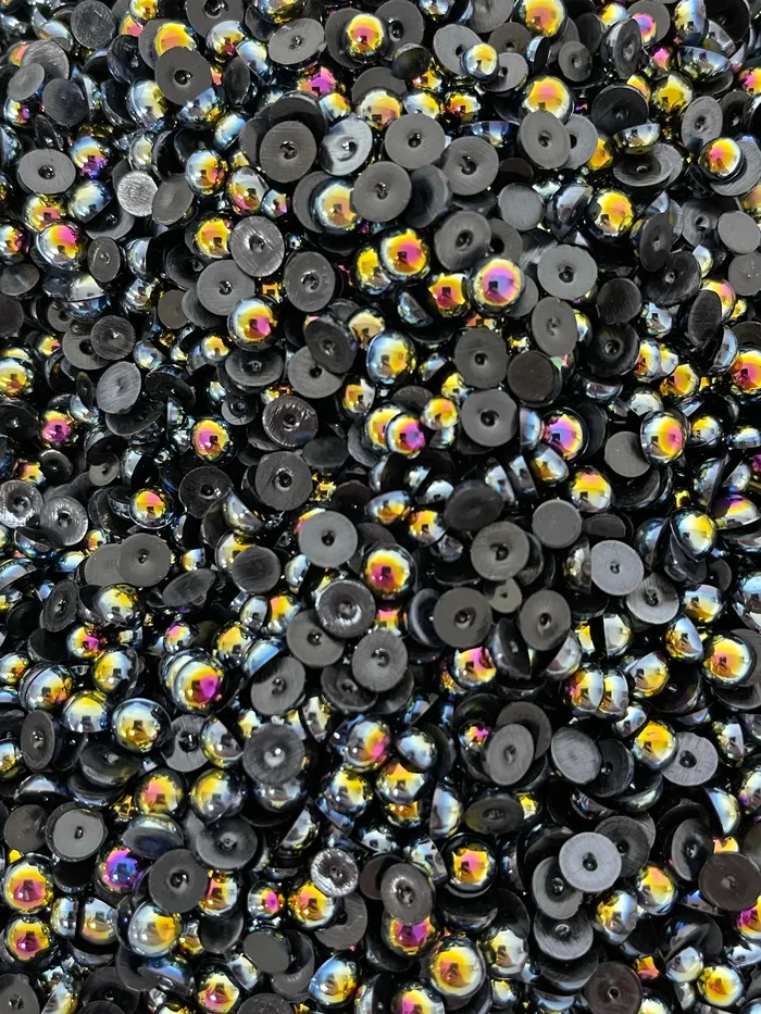 Twisted Moon Jewelry Rings Black Magic Flatback Pearl Mixed Rhinestone Set30 grams