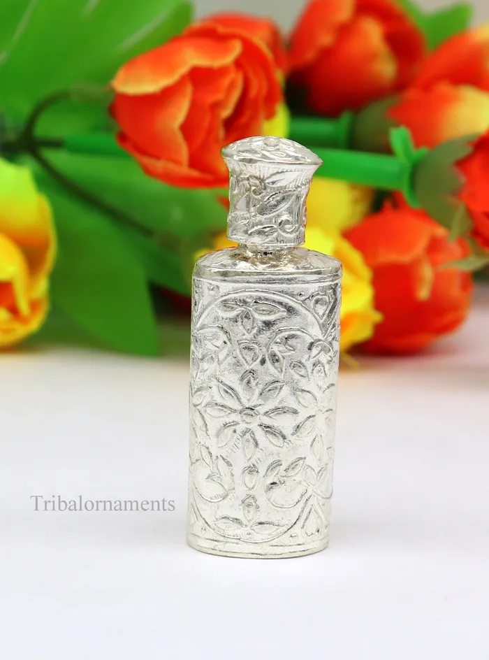 Vintage floral design royal bridal queen style 925 sterling silver trinket box container box sindurkumkum box Vermilion bridal art stb86 TRIBAL ORNAMENTS Rings Vintage floral design royal bridal queen style 925 sterling silver trinket box container box sindurkumkum box Vermilion bridal art stb86 TRIBAL ORNAMENTS Rings
