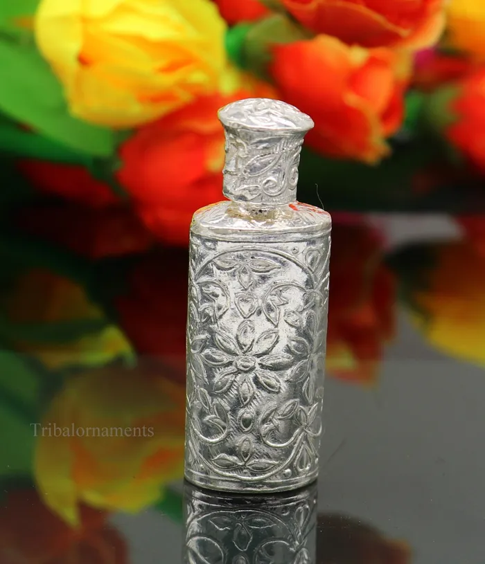 Vintage floral design royal bridal queen style 925 sterling silver trinket box container box sindurkumkum box Vermilion bridal art stb86 TRIBAL ORNAMENTS Rings Vintage floral design royal bridal queen style 925 sterling silver trinket box container box sindurkumkum box Vermilion bridal art stb86 TRIBAL ORNAMENTS Rings
