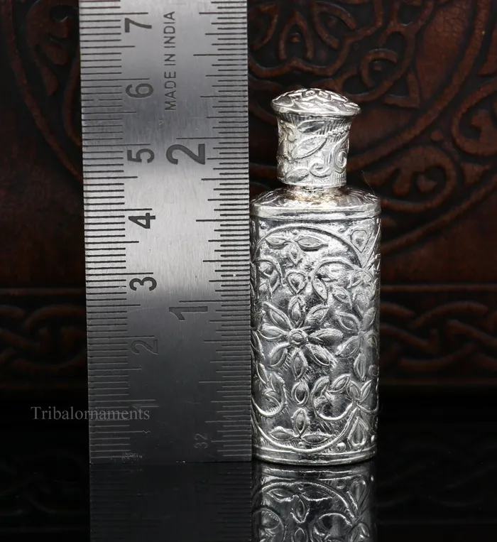 Vintage floral design royal bridal queen style 925 sterling silver trinket box container box sindurkumkum box Vermilion bridal art stb86 TRIBAL ORNAMENTS Rings Vintage floral design royal bridal queen style 925 sterling silver trinket box container box sindurkumkum box Vermilion bridal art stb86 TRIBAL ORNAMENTS Rings