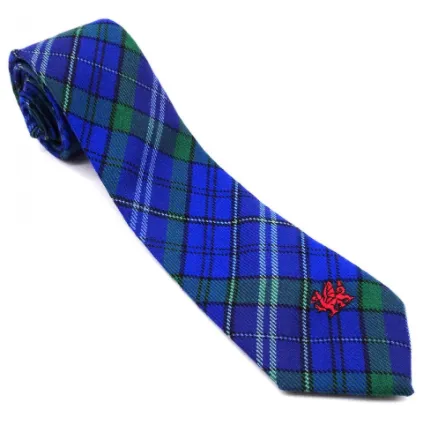 Welsh Tartan Tie Wales Tartan Centre Earrings