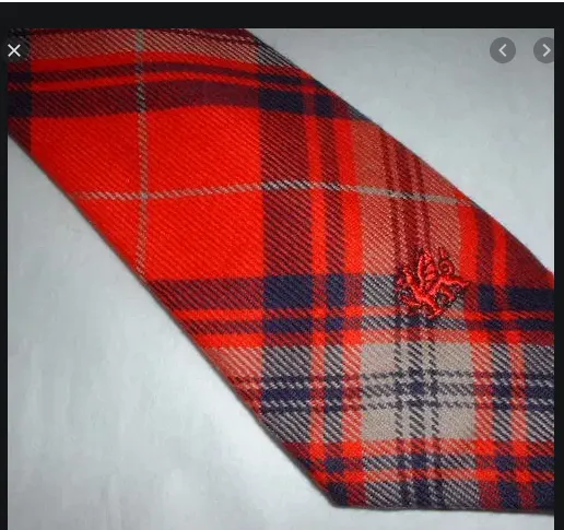 Welsh Tartan Tie Wales Tartan Centre Earrings