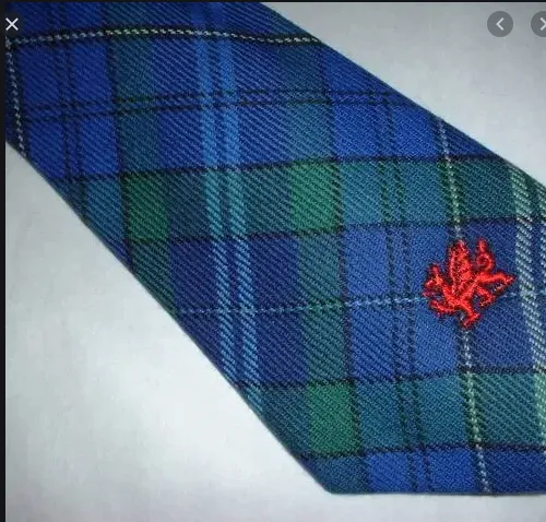 Welsh Tartan Tie Wales Tartan Centre Earrings