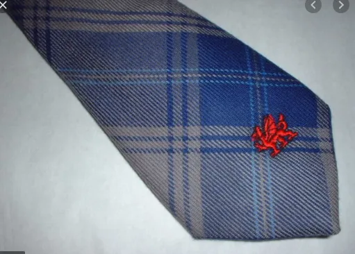 Welsh Tartan Tie Wales Tartan Centre Earrings