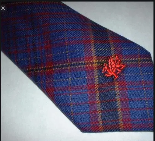 Welsh Tartan Tie Wales Tartan Centre Earrings