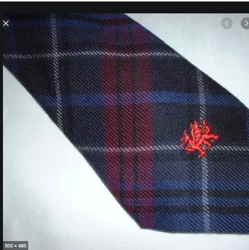 Welsh Tartan Tie Wales Tartan Centre Earrings