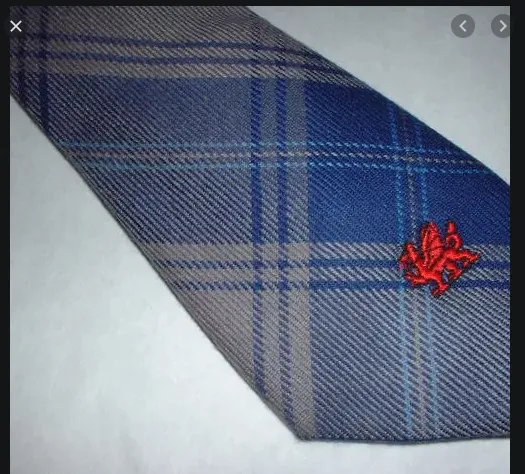 Welsh Tartan Tie Wales Tartan Centre Earrings