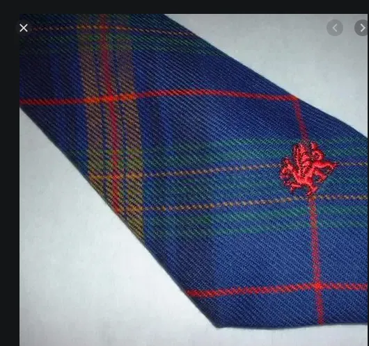 Welsh Tartan Tie Wales Tartan Centre Earrings