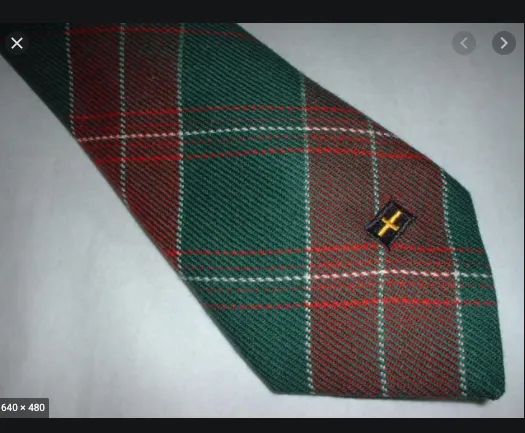 Welsh Tartan Tie Wales Tartan Centre Earrings
