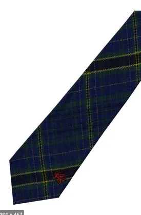 Welsh Tartan Tie Wales Tartan Centre Earrings