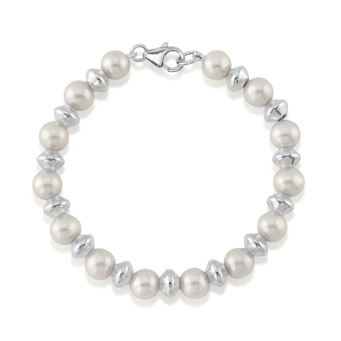 White Freshwater Cultured Pearl Anya Bracelet SPT Bracelets