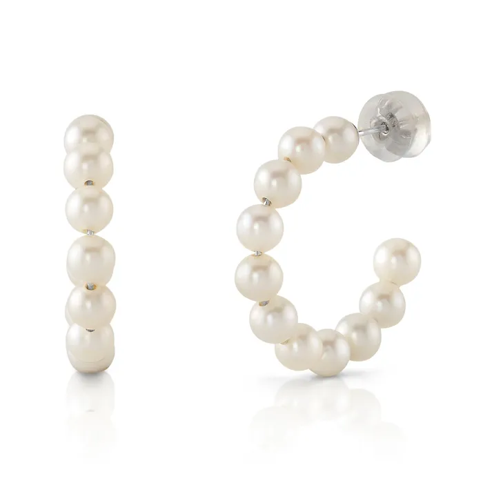 White Freshwater Pearl Zoya Earrings spt Earrings