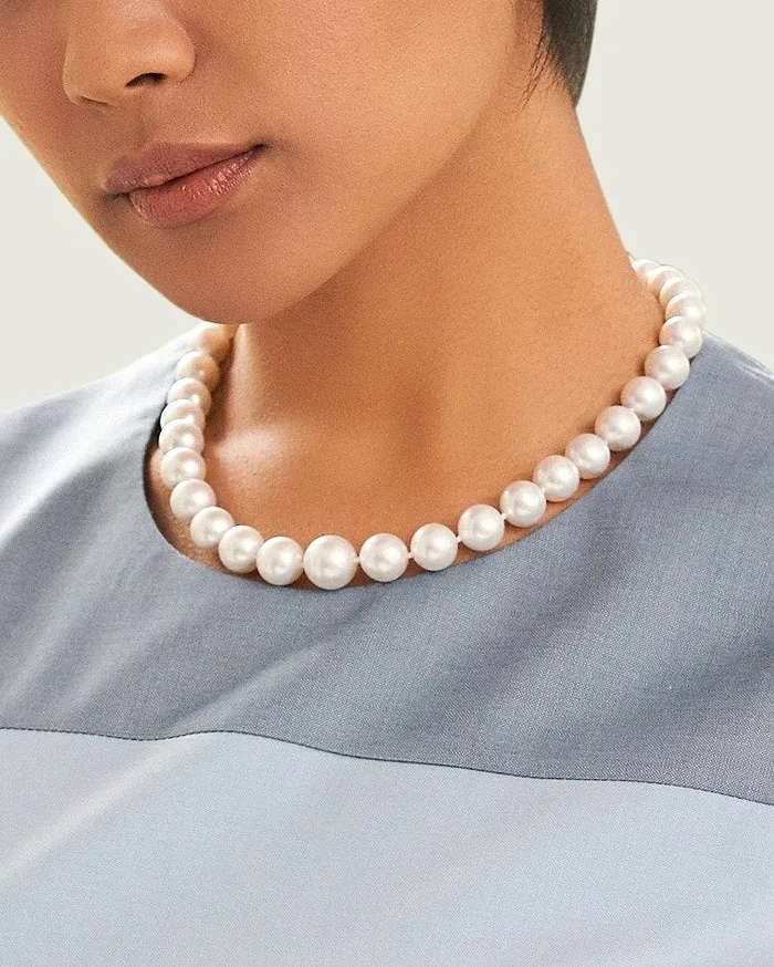 White South Sea Round Pearl Necklace 100119mm AAA Quality spt Necklaces